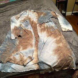Tie Dye Cardigan sweatshirt